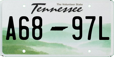 TN license plate A6897L