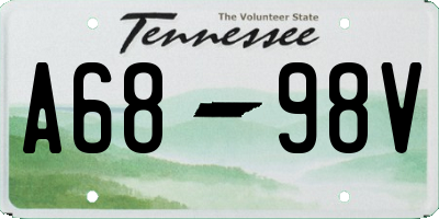 TN license plate A6898V
