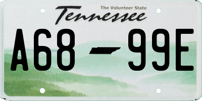 TN license plate A6899E