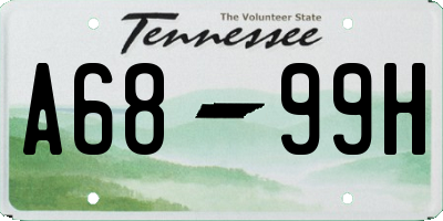 TN license plate A6899H
