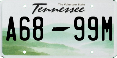 TN license plate A6899M