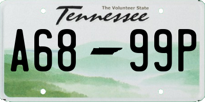 TN license plate A6899P