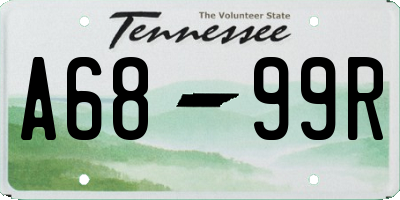 TN license plate A6899R