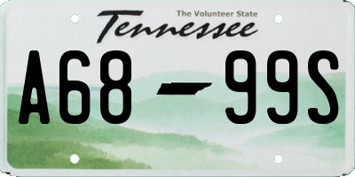 TN license plate A6899S