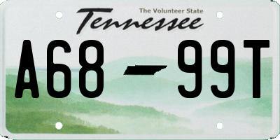 TN license plate A6899T