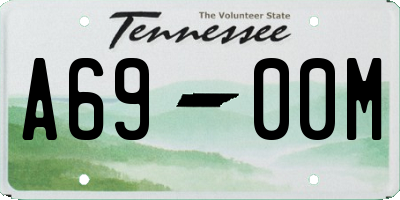 TN license plate A6900M