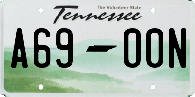 TN license plate A6900N