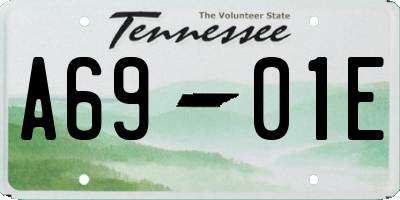 TN license plate A6901E