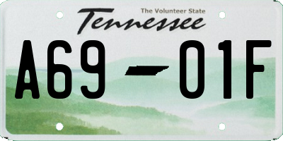 TN license plate A6901F