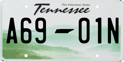 TN license plate A6901N