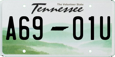 TN license plate A6901U