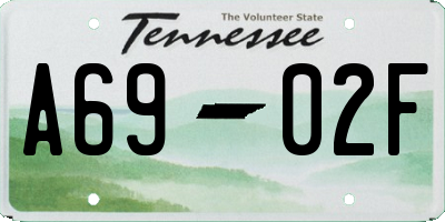 TN license plate A6902F
