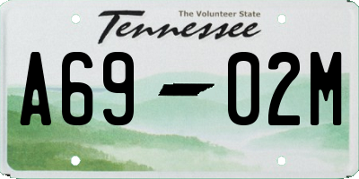 TN license plate A6902M