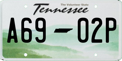 TN license plate A6902P