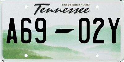 TN license plate A6902Y