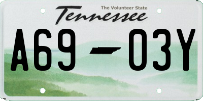 TN license plate A6903Y