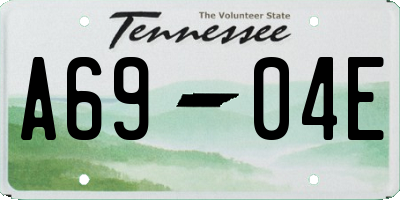TN license plate A6904E