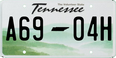 TN license plate A6904H