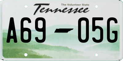 TN license plate A6905G