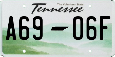TN license plate A6906F