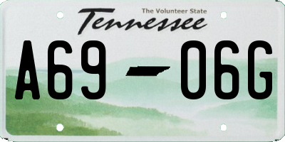 TN license plate A6906G
