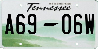TN license plate A6906W
