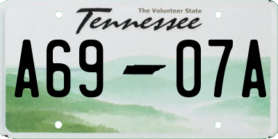 TN license plate A6907A