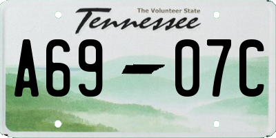 TN license plate A6907C
