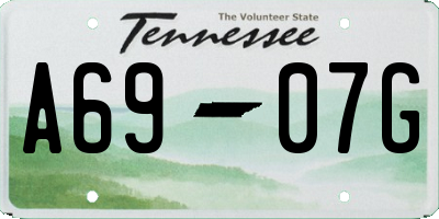 TN license plate A6907G