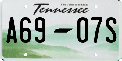 TN license plate A6907S