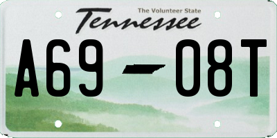 TN license plate A6908T