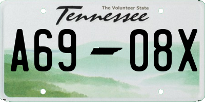 TN license plate A6908X