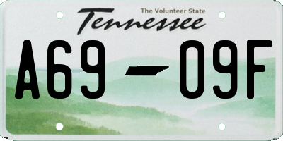TN license plate A6909F
