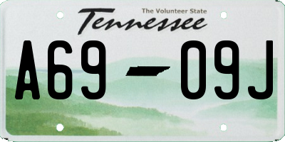 TN license plate A6909J