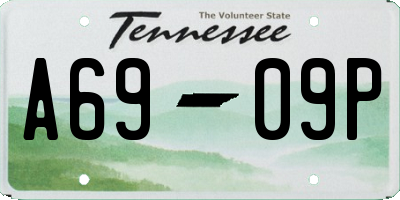 TN license plate A6909P