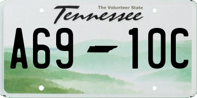 TN license plate A6910C