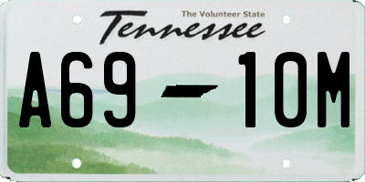 TN license plate A6910M