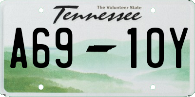TN license plate A6910Y