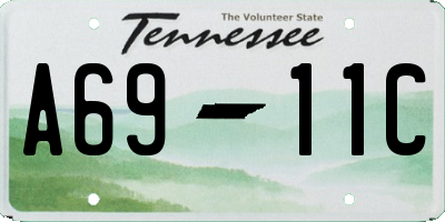 TN license plate A6911C