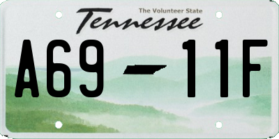 TN license plate A6911F