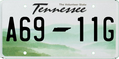 TN license plate A6911G