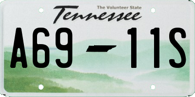 TN license plate A6911S
