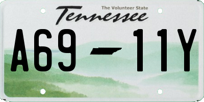 TN license plate A6911Y