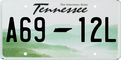 TN license plate A6912L