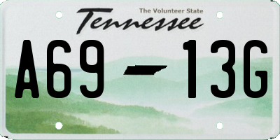 TN license plate A6913G