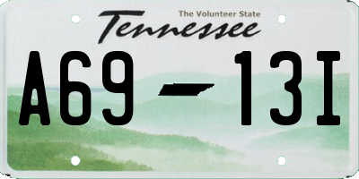 TN license plate A6913I