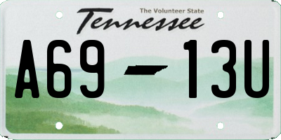 TN license plate A6913U