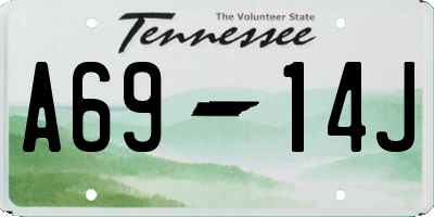 TN license plate A6914J