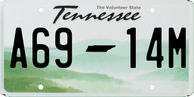 TN license plate A6914M