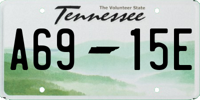 TN license plate A6915E